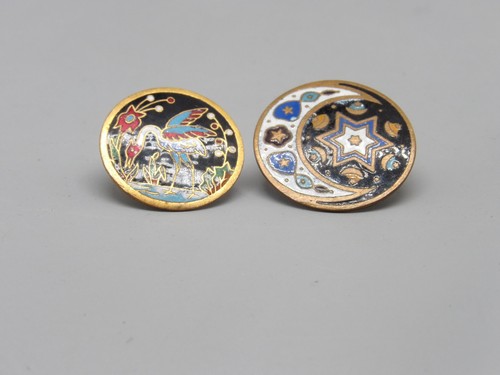 Lot boutons emailles - 2,